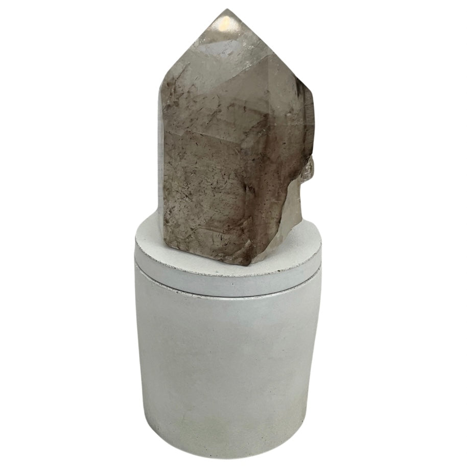 Quartz Crystal Point Lid Gardenia Candle