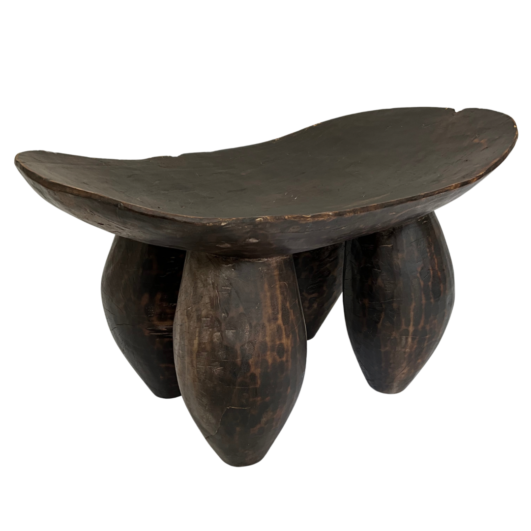 Large Carved Wood Stool from Mali