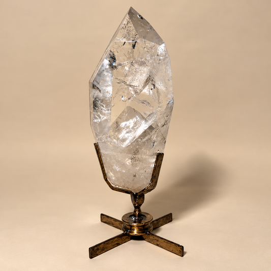 Lemurian Quartz Point On Stand 19 lbs