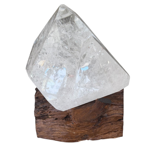XL Quartz Crystal on Custom Wood Base