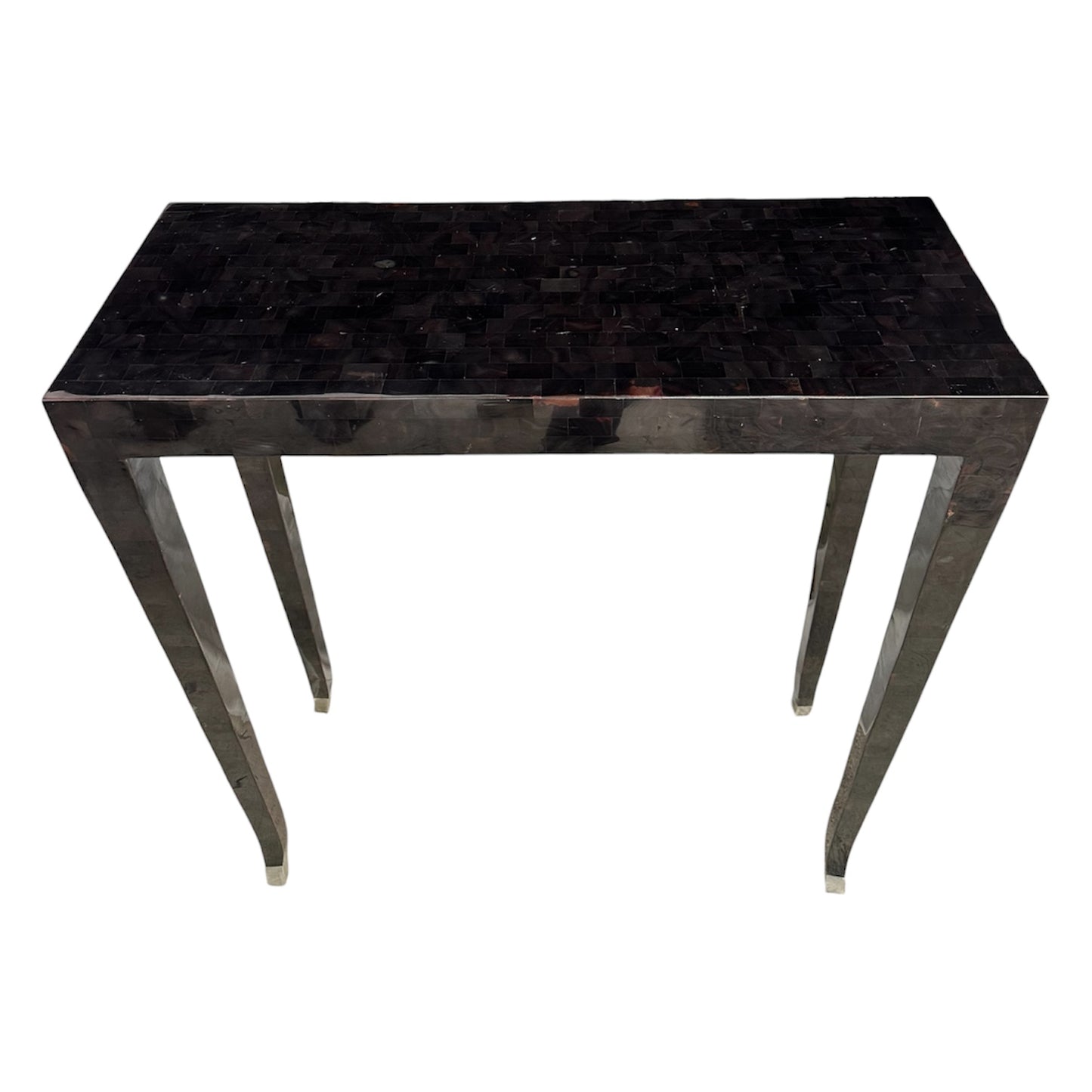 Marquis Collection Tessellated Horn Accent Table