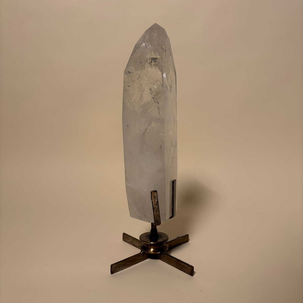 Lemurian Quartz Point on Custom Stand 22 lbs