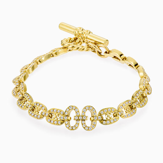 Links Chain Yellow Gold Bracelet