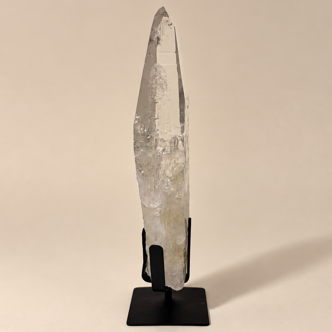 Clear Quartz Crystal Generator w/Citrine on Stand