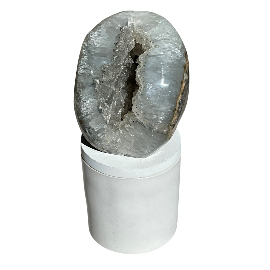 Agate Geode Lid Gardenia Candle