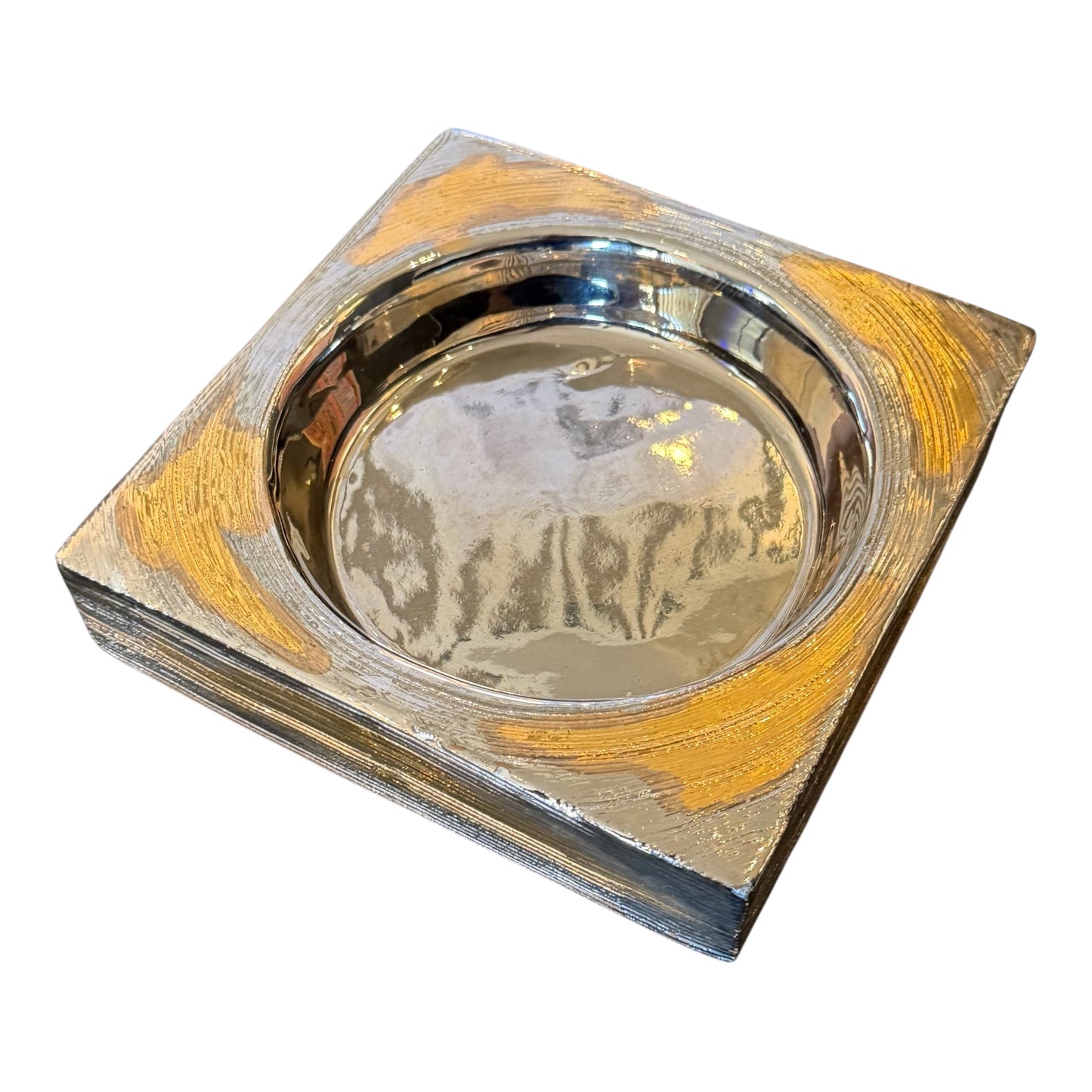 Vintage 1960's Mid-Century Modern Plated Ashtray