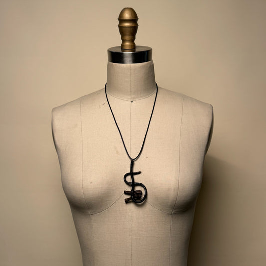 Hand Made Kelp Charm on Leather Necklace