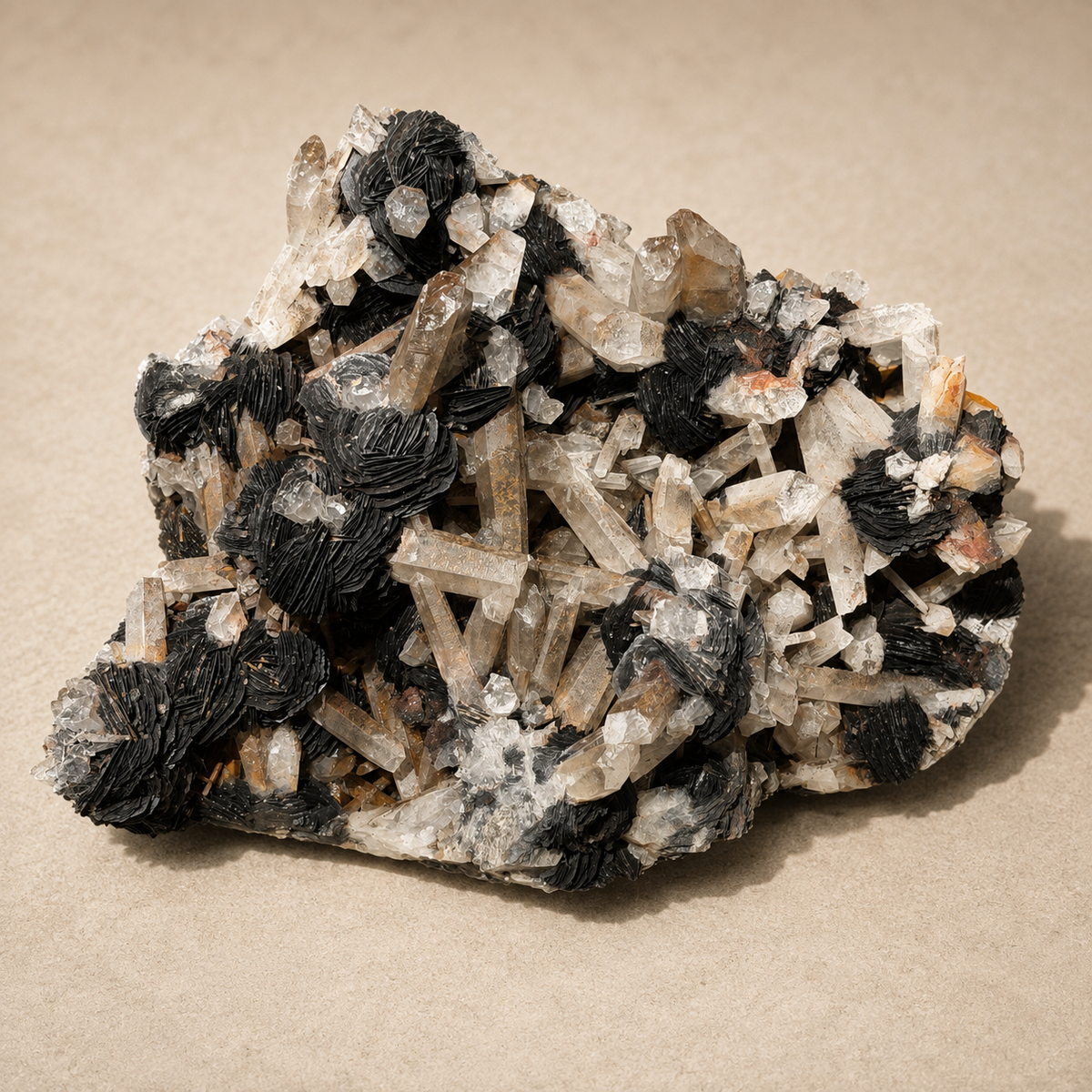 Quartz Crystal & Hematite Cluster