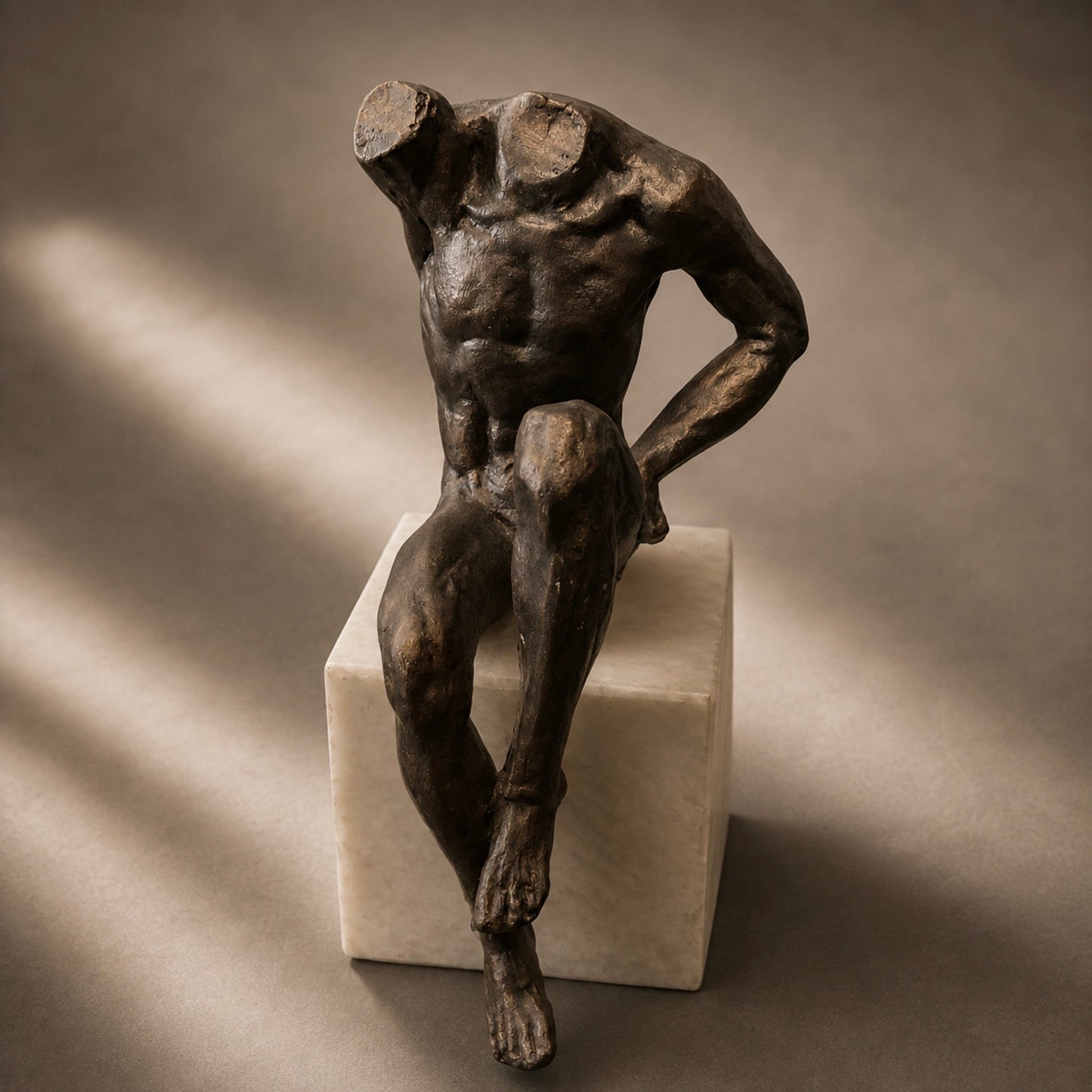 Pair of Vintage Bronze Figures on Marble Bookends