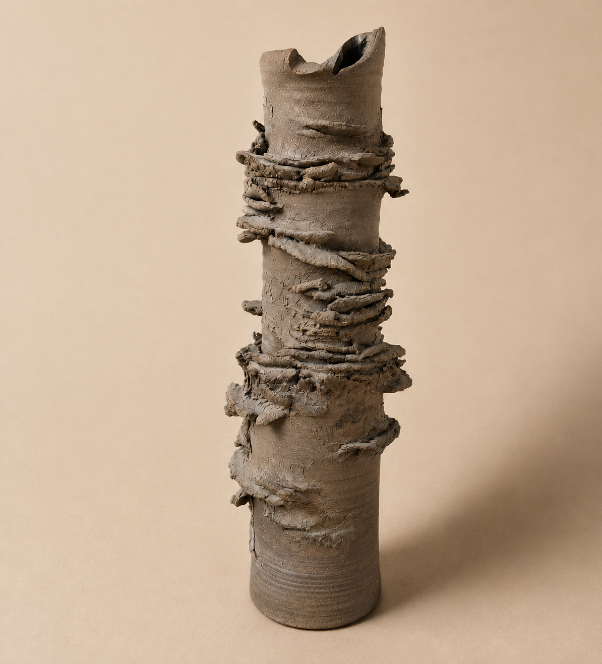 1970's Brutalist Abstract Vase