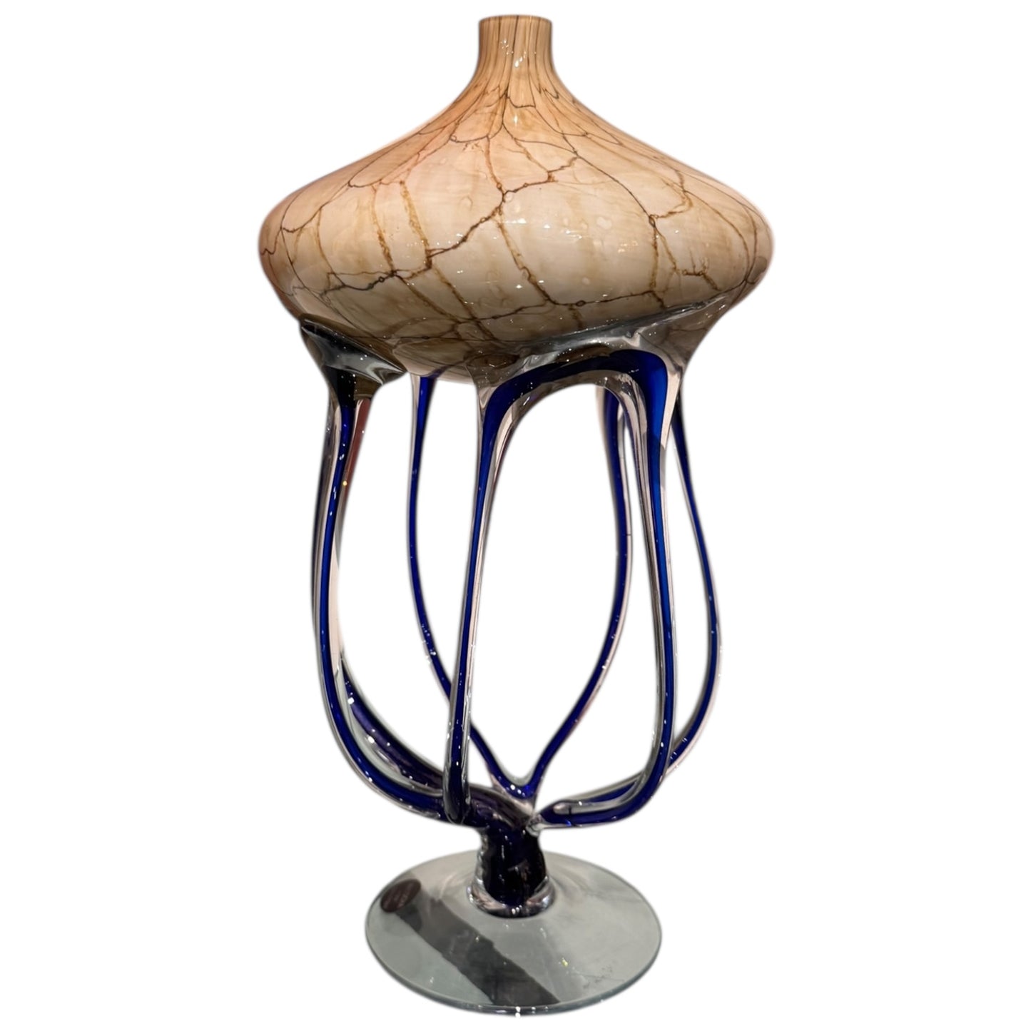 Vintage Glass Blown Abstract Vase