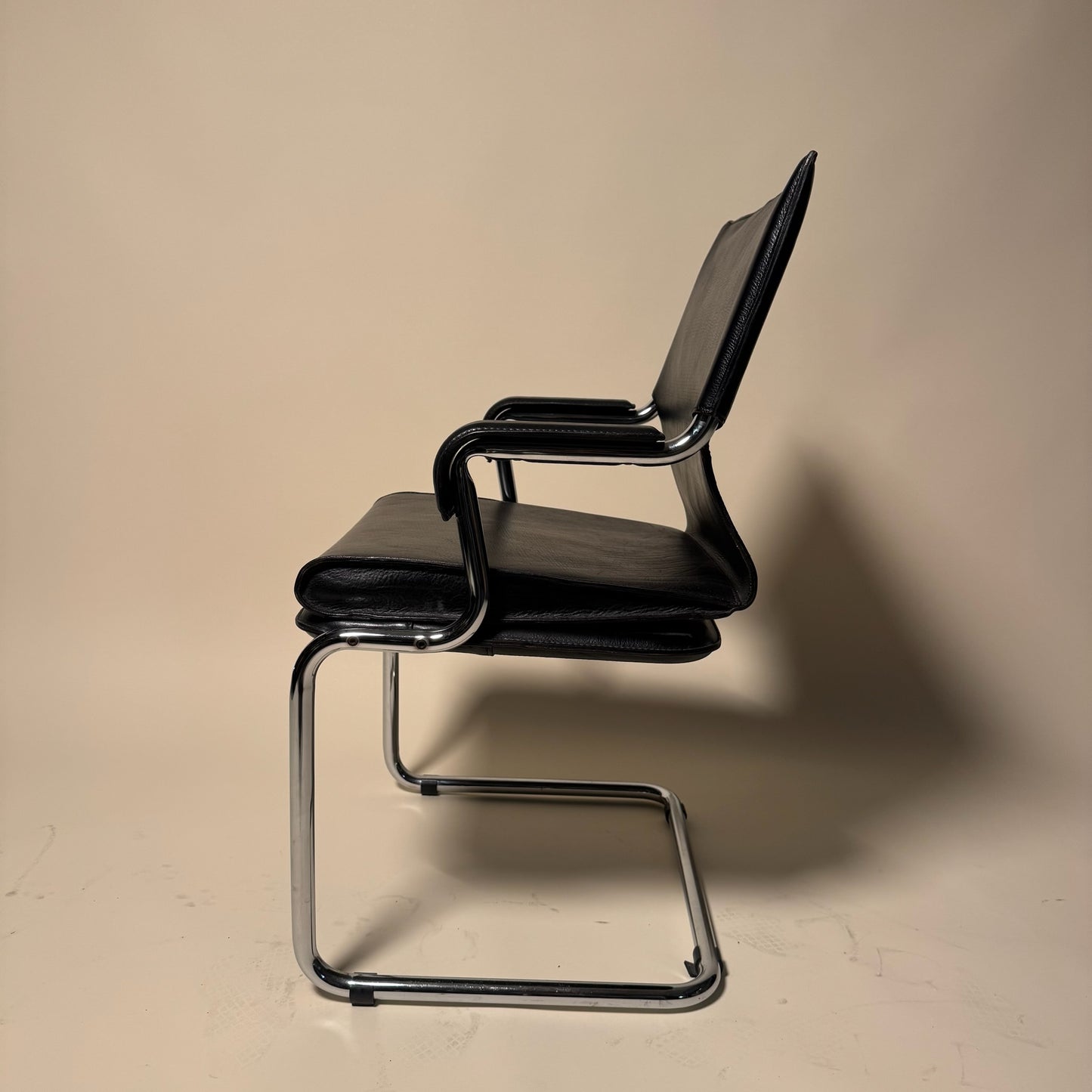 Pair Of 1973 Marcatre Leather chairs