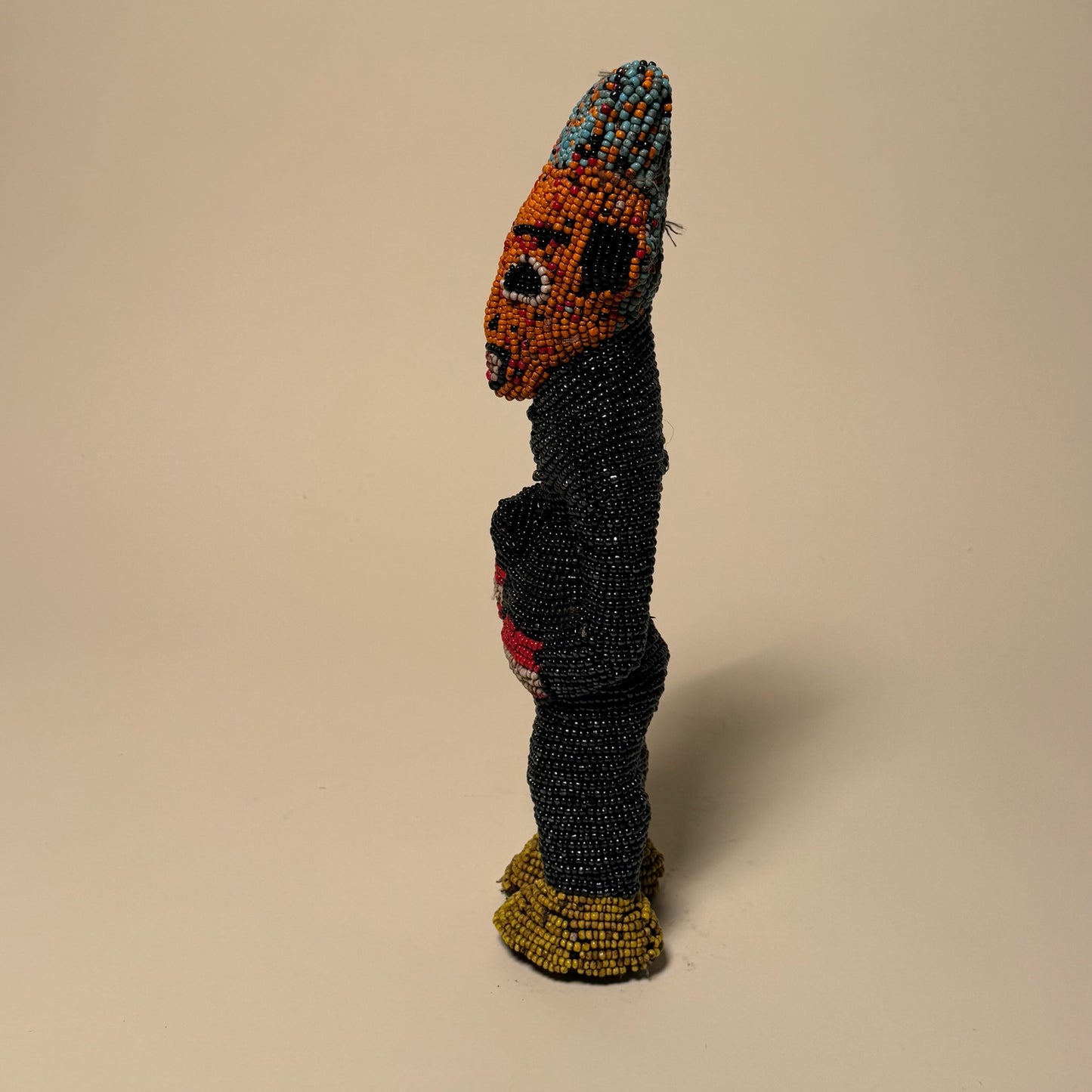 Beaded Tribal Art Bamileke Statue from Cameroon #4