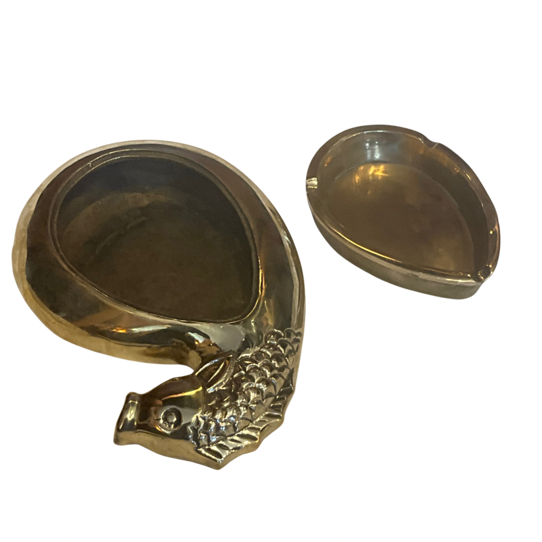 MCM Brass Seahorse Ashtray