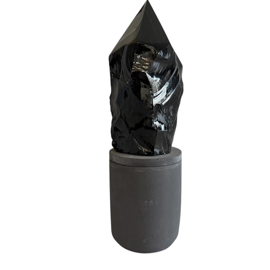 369 For House of Nulla Black Rose Candle with Obsidian Lid 1