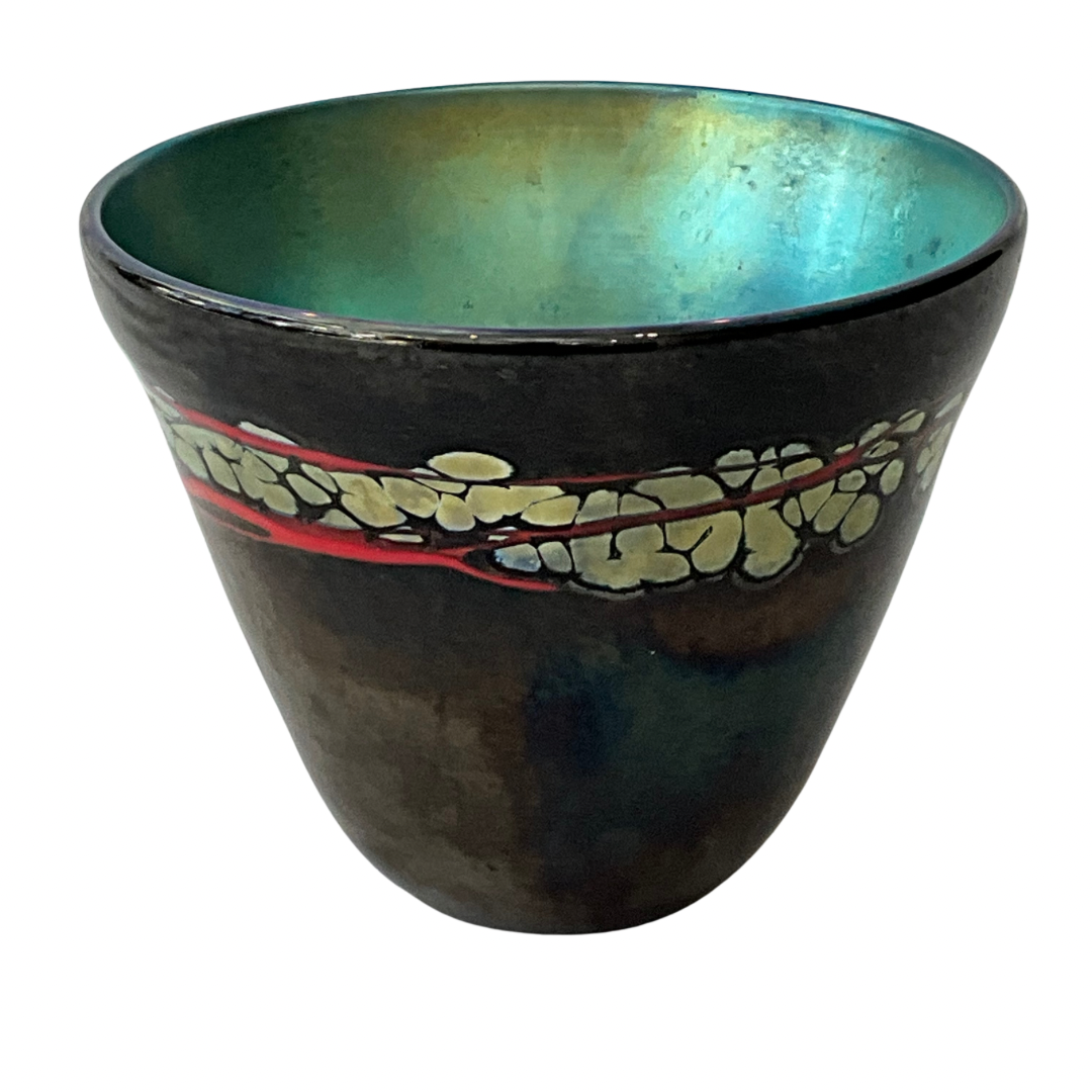 Hand-Blown Glass Decorative Bowl