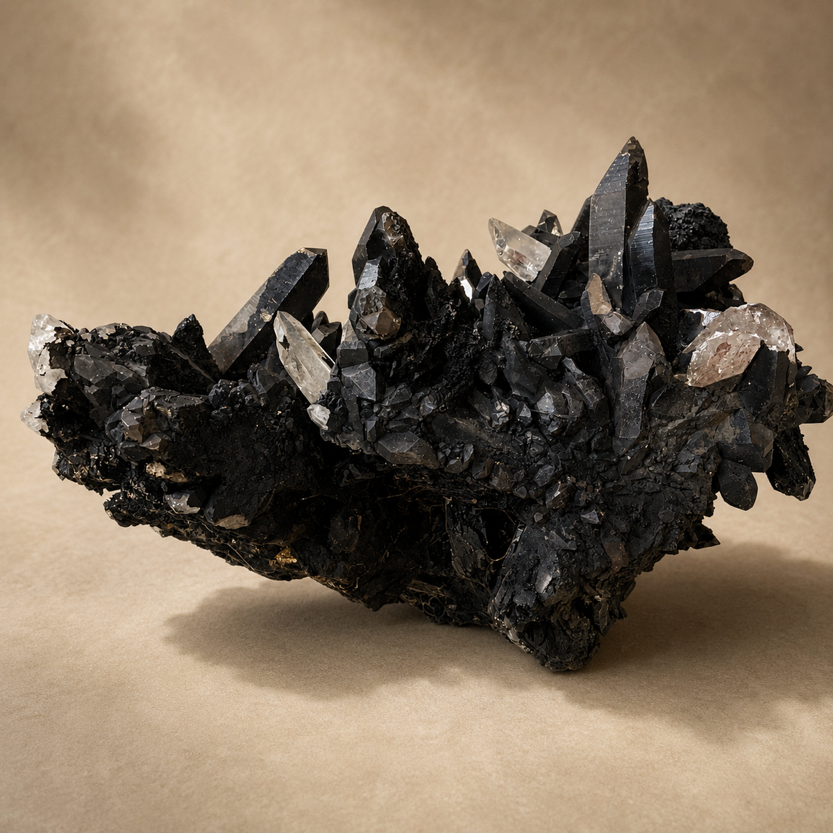 Quartz Crystal with Hematite Crystal