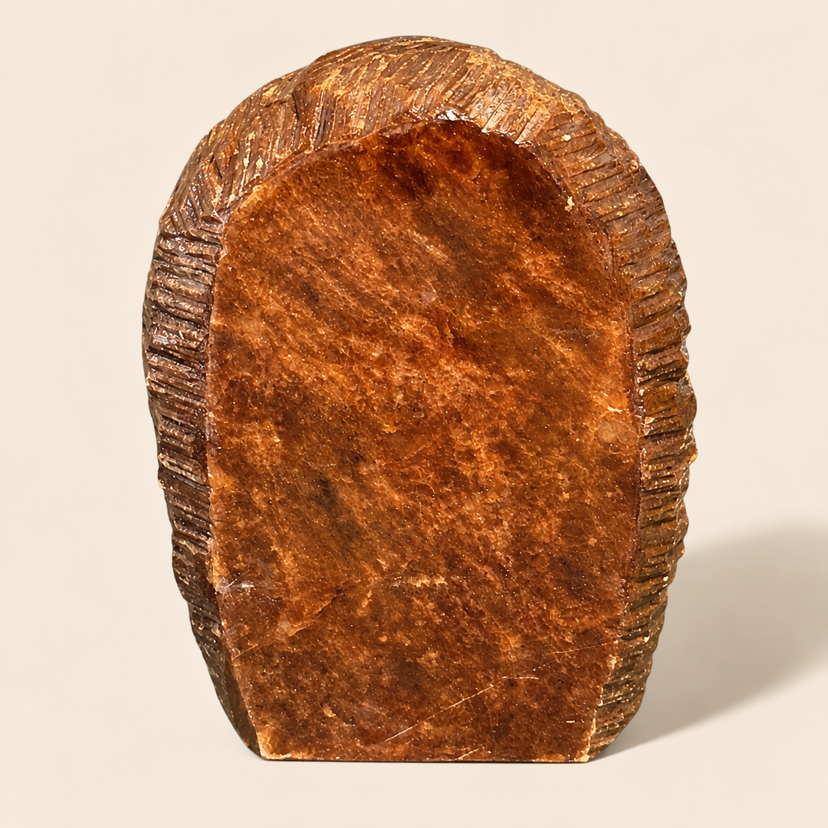 Brown Alabaster Book Ends