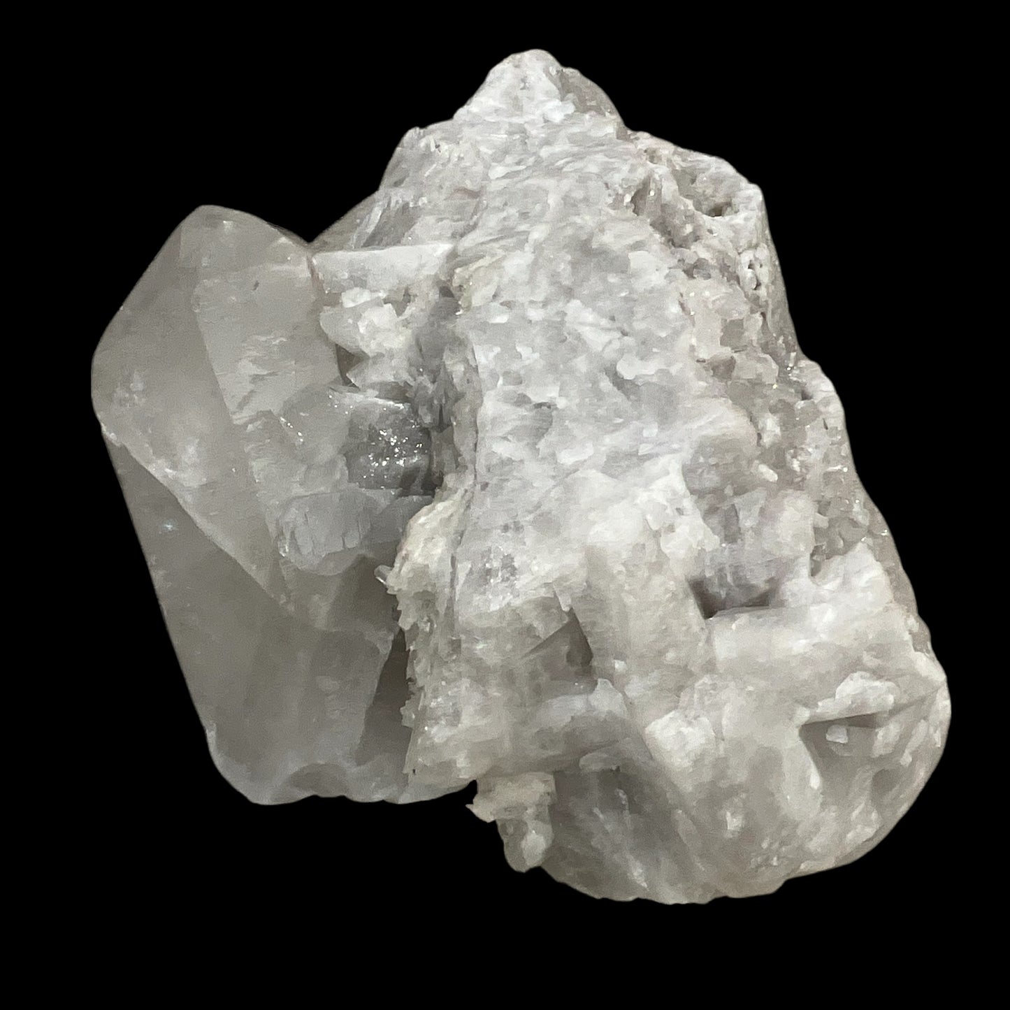 Quartz Crystal Free-Standing Cluster with Generators