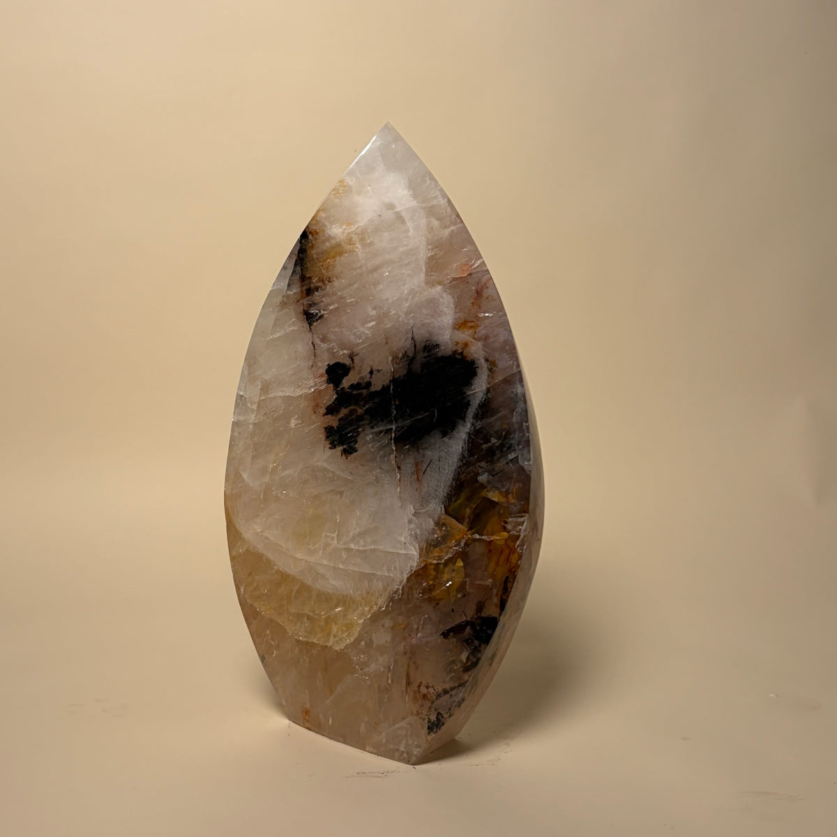 Golden Healer Large Flame Crystal