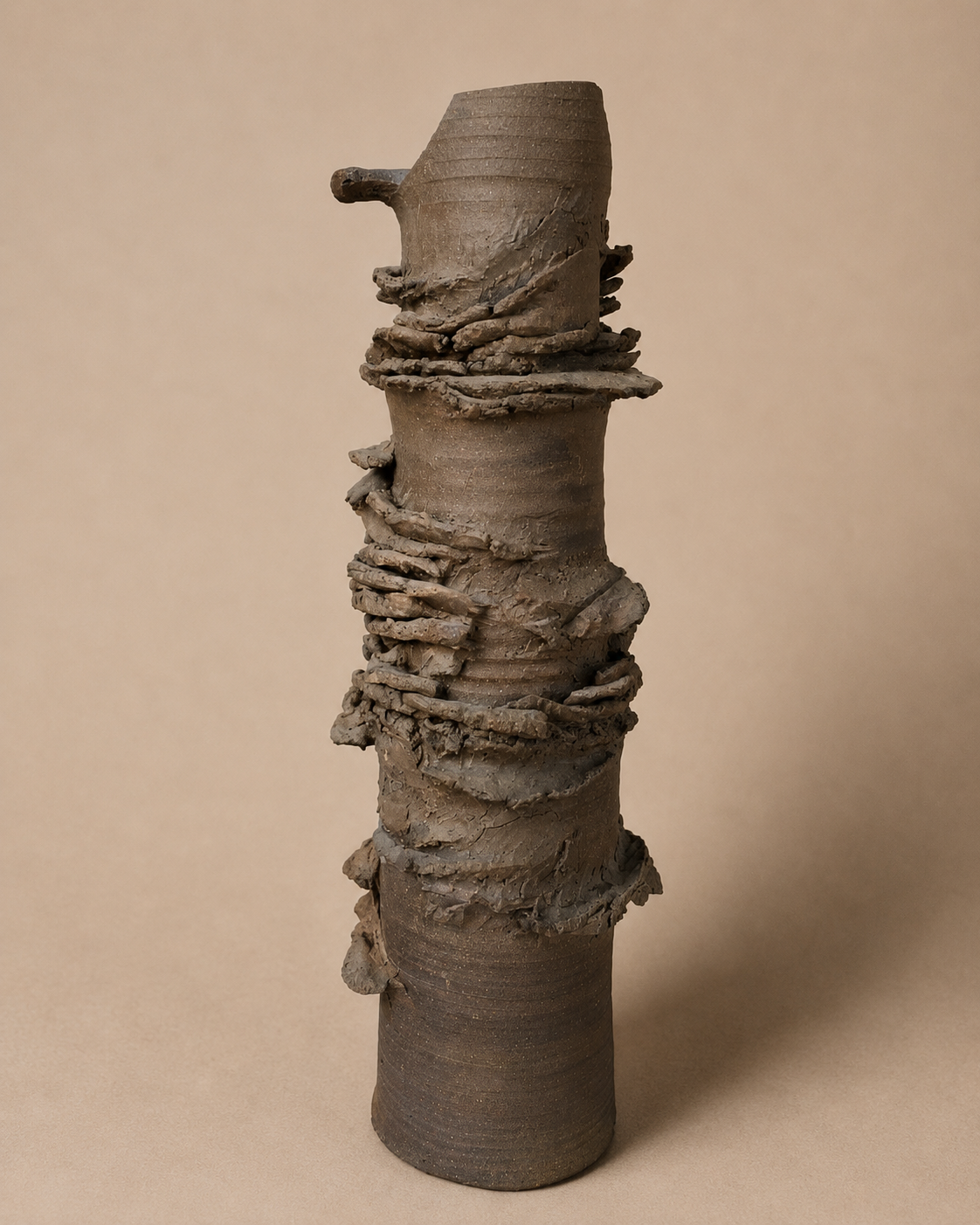 1970's Brutalist Abstract Vase