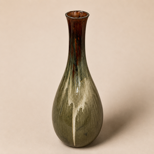 Vintage Glazed Ceramic Large Scale Vase