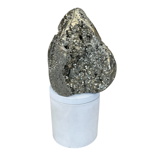 Large Abstract Pyrite Lid Gardenia Candle #2
