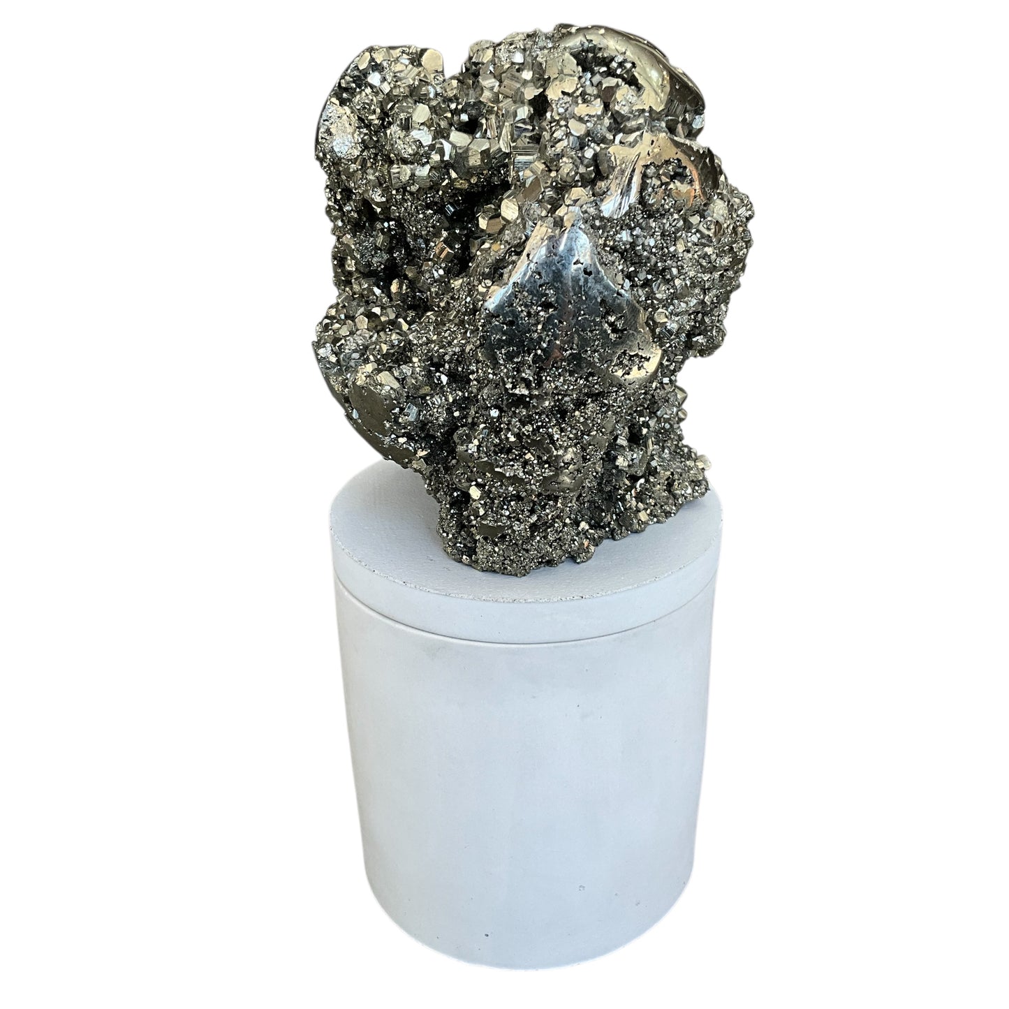 Abstract Pyrite Lid Gardenia Candle #1