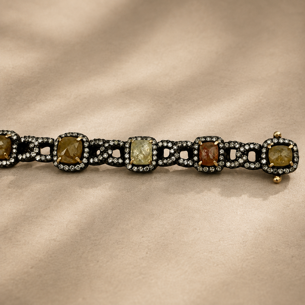 Multi-Colored 11 Inverted Diamond Bracelet