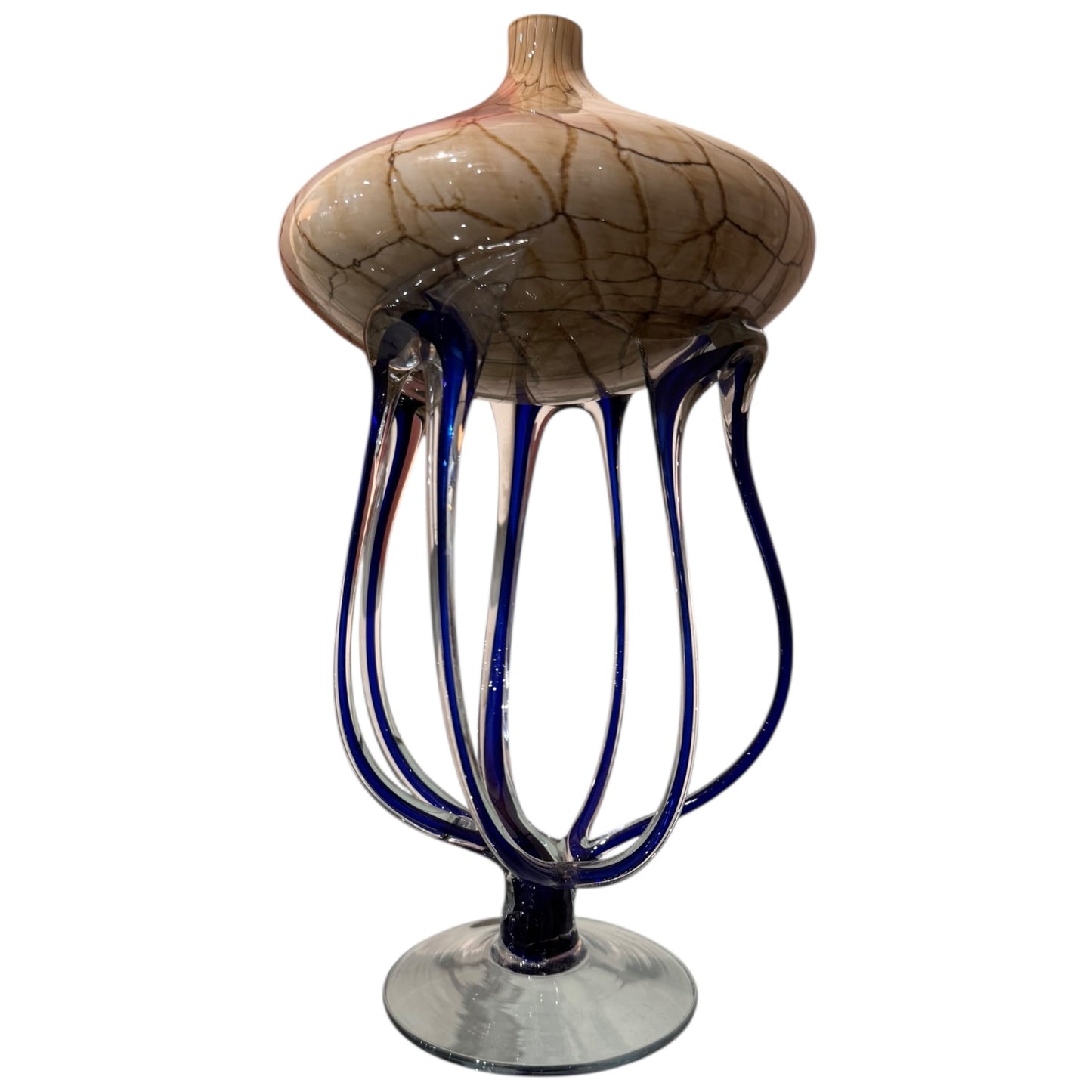 Vintage Glass Blown Abstract Vase