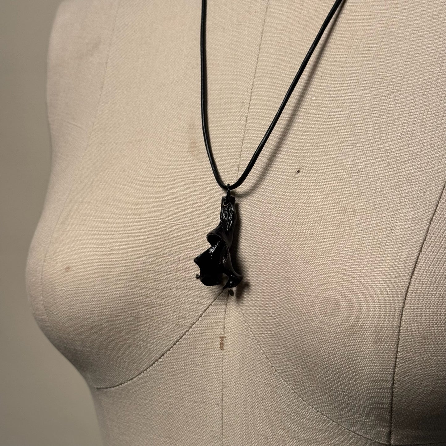 Hand Made Kelp Charm on Leather necklace