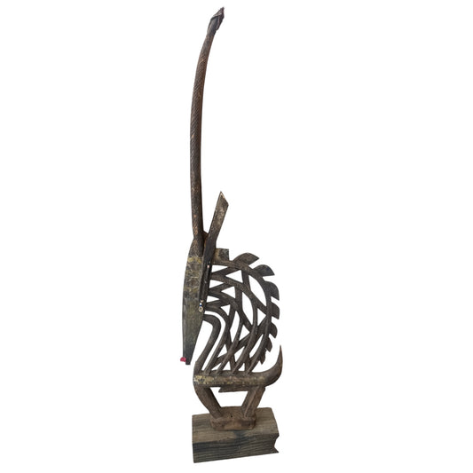 Vintage African Gazelle Wood Sculpture