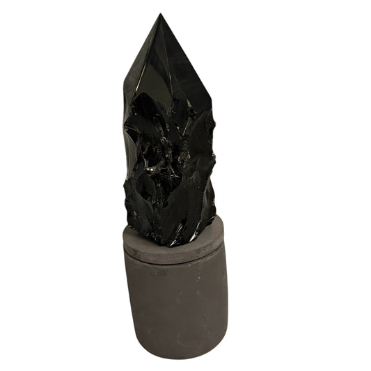 369 For House of Nulla Black Rose Candle with Obsidian Lid 20