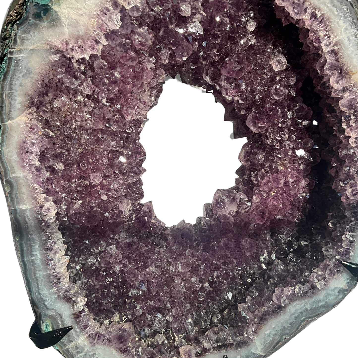 Amethyst Crystal 'Halo Passage' Portal on Spinning Stand