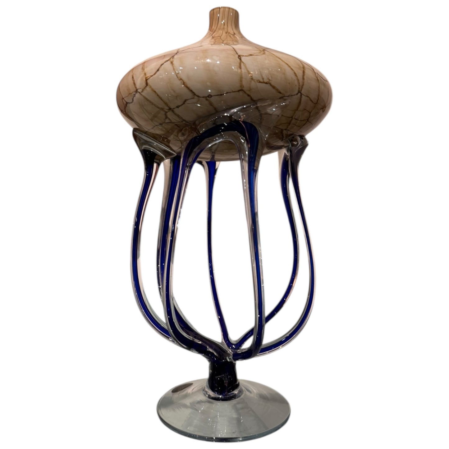 Vintage Glass Blown Abstract Vase