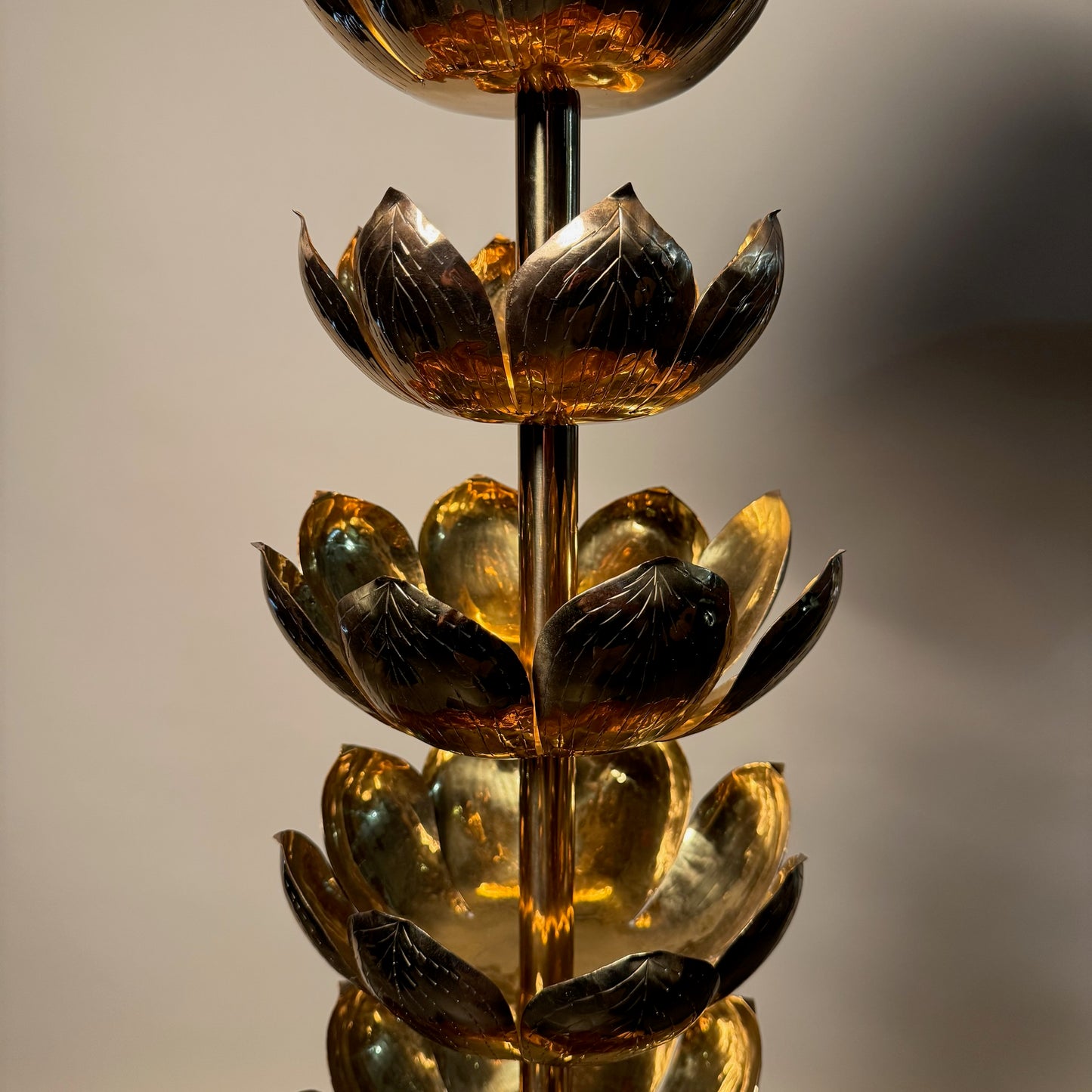 Feldman Brass Lotus Lamp