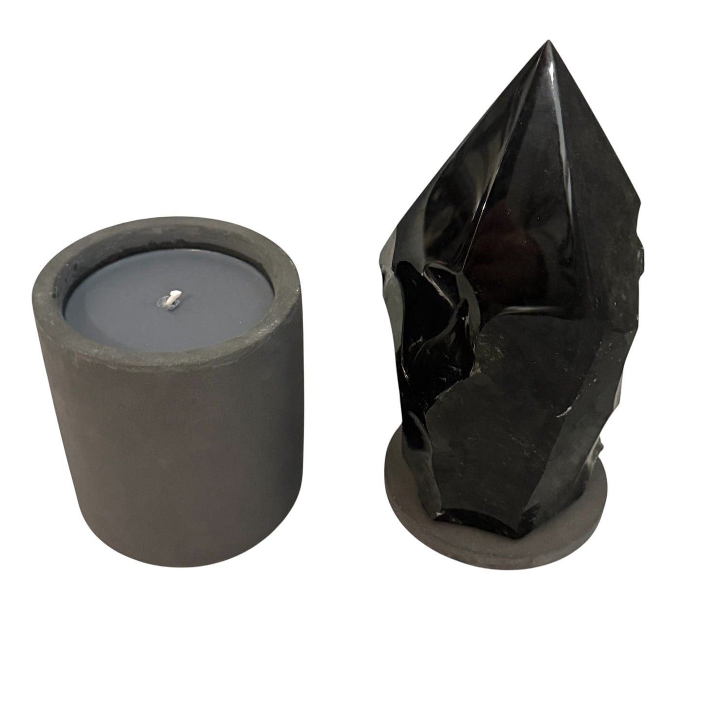 369 For House of Nulla Black Rose Candle with Obsidian Lid 9