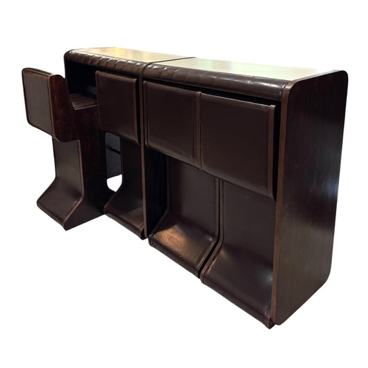 Mid Century Danish Leather Dry Bar