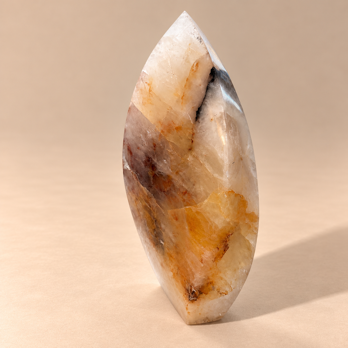 Golden Healer Large Flame Crystal