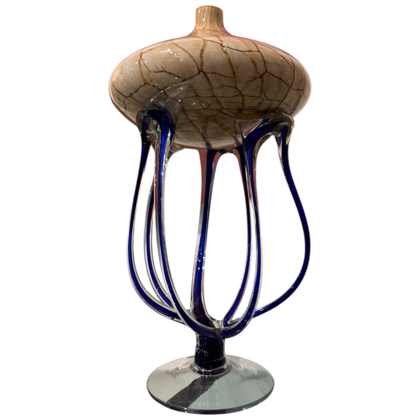 Vintage Glass Blown Abstract Vase