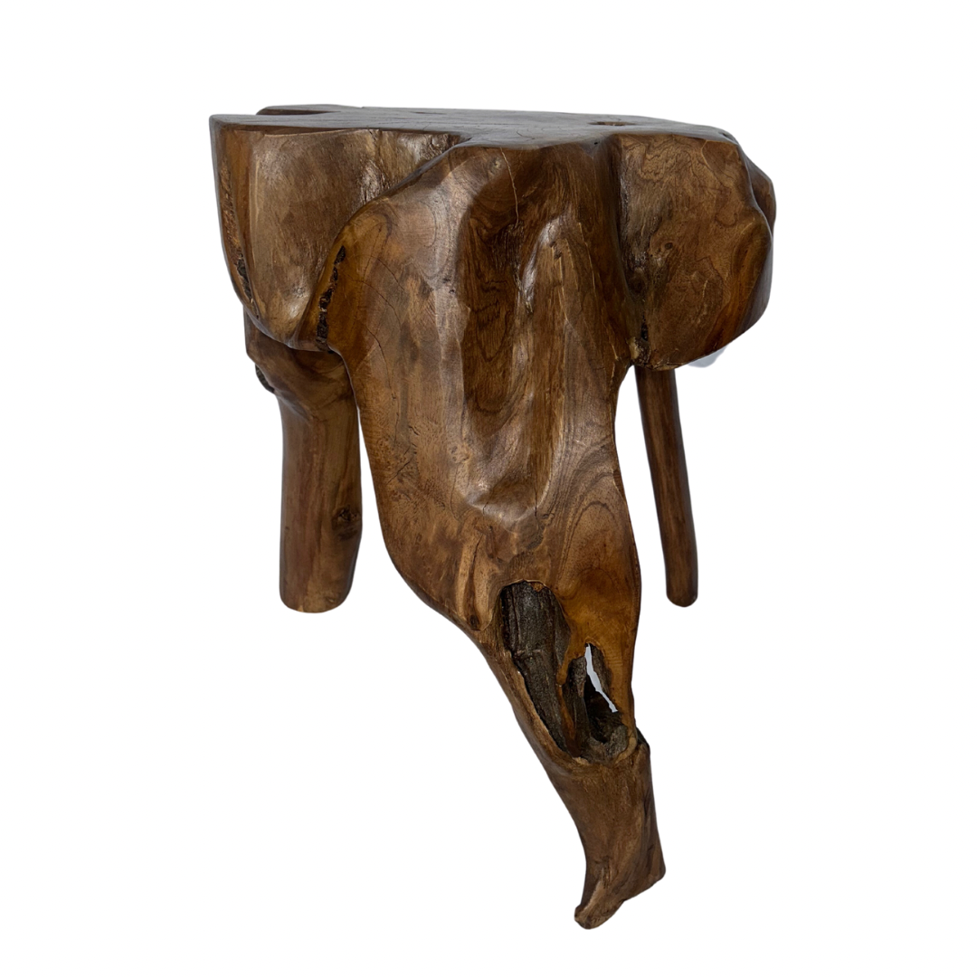 Live Edge 3- Leg Wood Side Accent Table