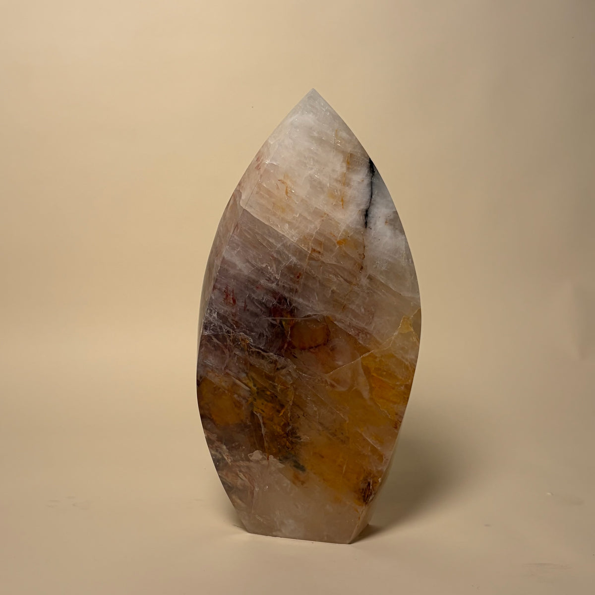Golden Healer Large Flame Crystal