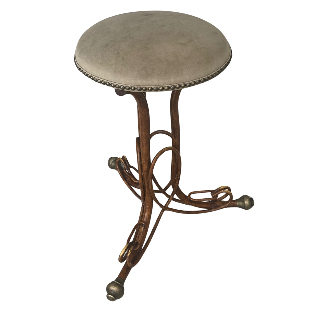 Arthur Court Scroll Stool with Cushion