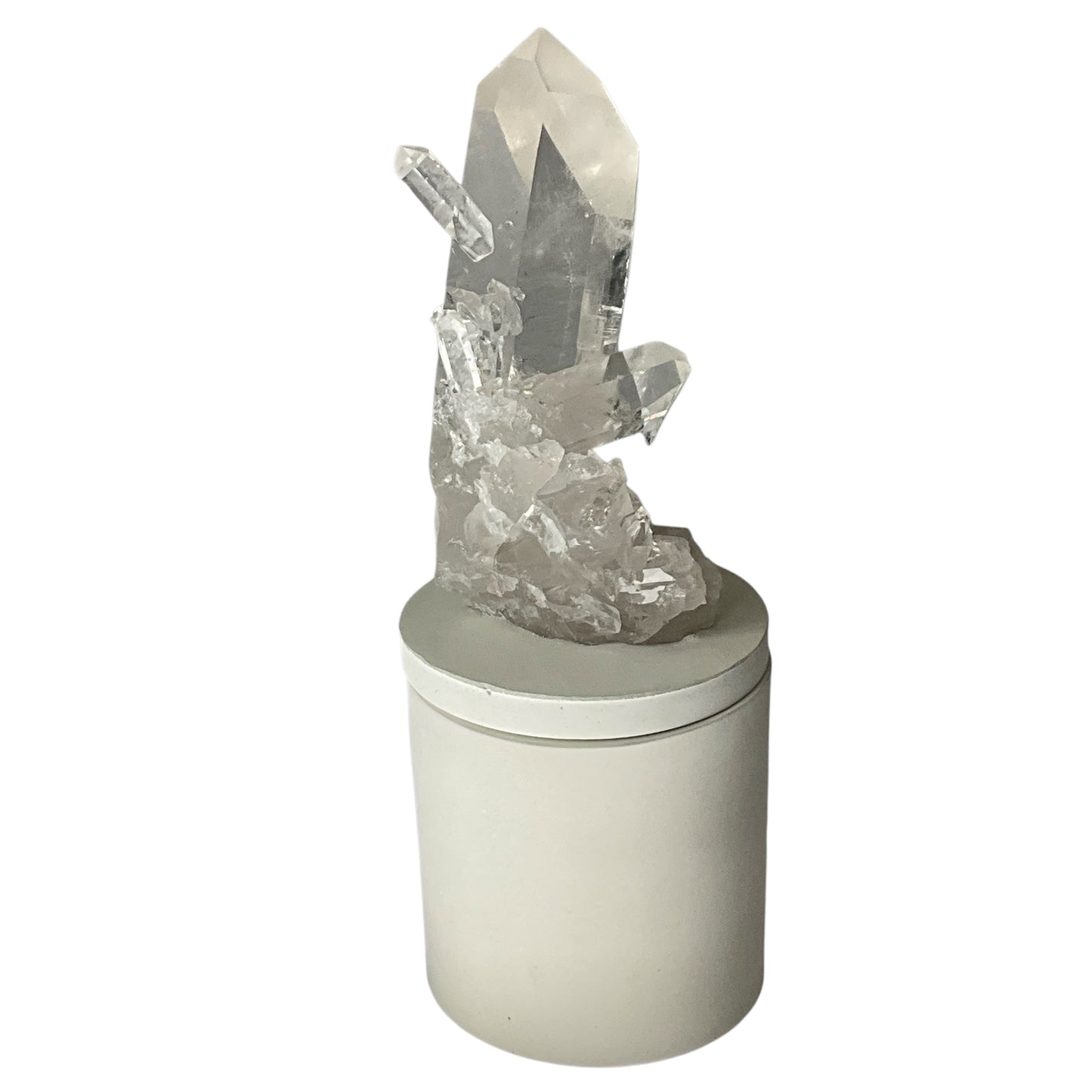 Quartz Crystal Generators Lid Gardenia Candle