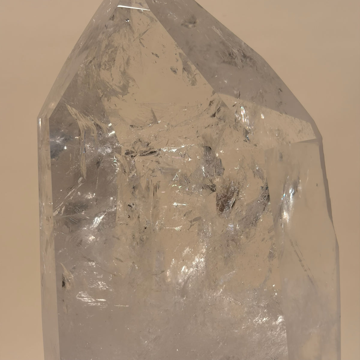 Lemurian Quartz Point on Custom Stand 22 lbs
