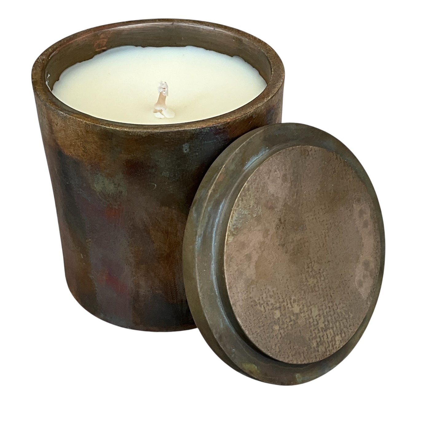 #B Solid Bronze Gardenia Candle with Lid