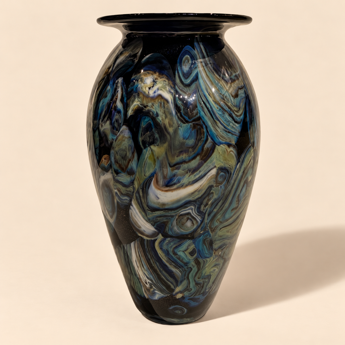 Robert Eickholt Marbled Glass Vase