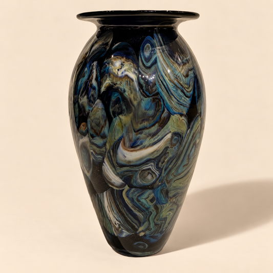Robert Eickholt Marbled Glass Vase
