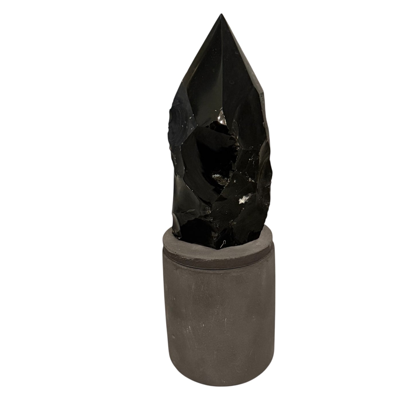 369 For House of Nulla Black Rose Candle with Obsidian Lid 24