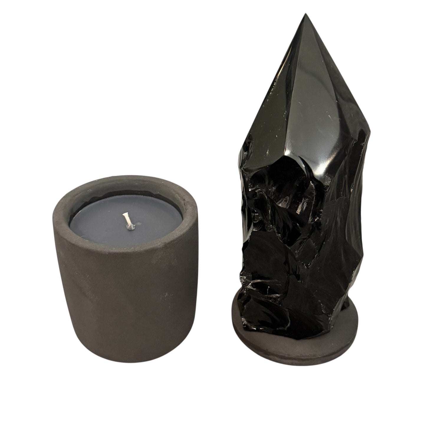 369 For House of Nulla Black Rose Candle with Obsidian Lid 6